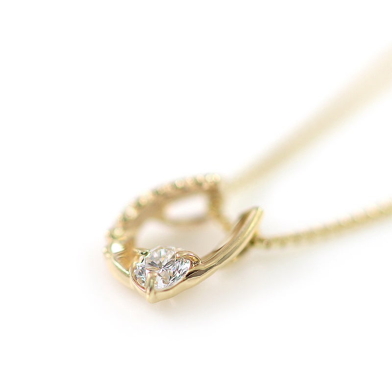 K10YG ダイヤモンド 馬蹄（ホースシュー）ネックレス_04