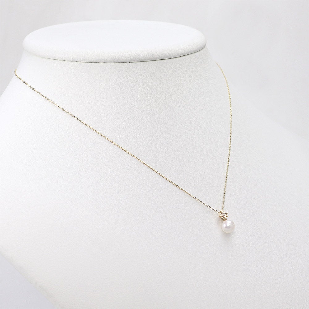 K10YG アコヤ真珠＆ダイヤモンド ネックレス_05