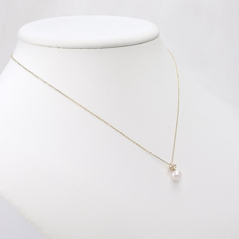 K10YG アコヤ真珠＆ダイヤモンド ネックレス_05