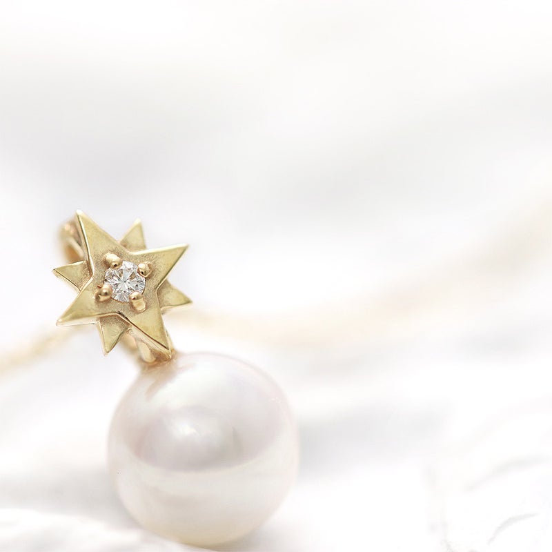 K10YG アコヤ真珠＆ダイヤモンド ネックレス_11