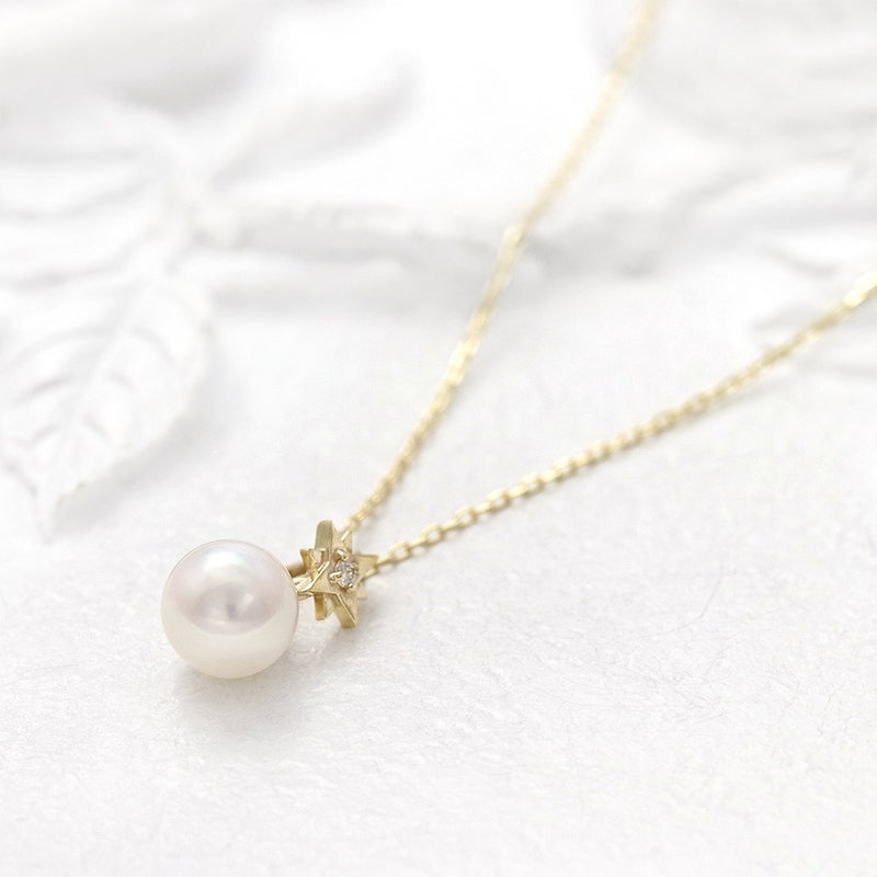 K10YG アコヤ真珠＆ダイヤモンド ネックレス_13