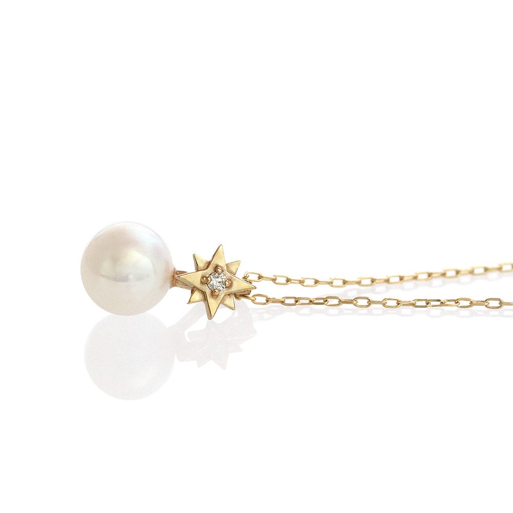 K10YG アコヤ真珠＆ダイヤモンド ネックレス_14