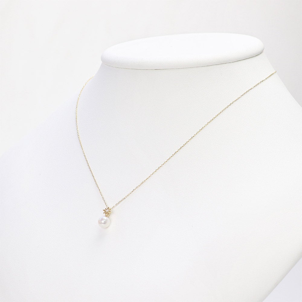 K10YG アコヤ真珠＆ダイヤモンド ネックレス_15