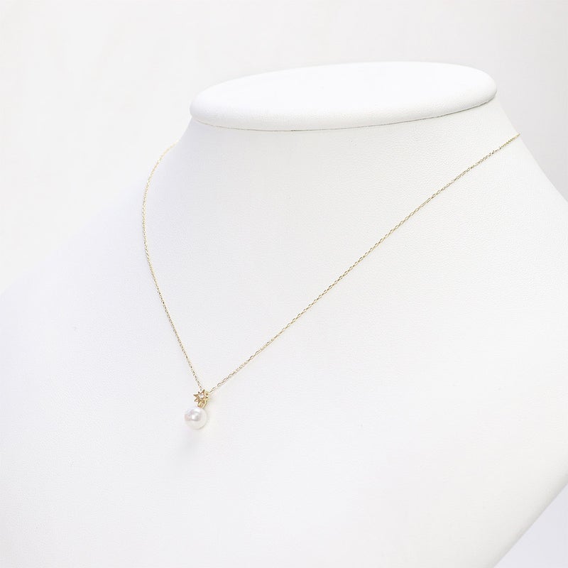 K10YG アコヤ真珠＆ダイヤモンド ネックレス_15