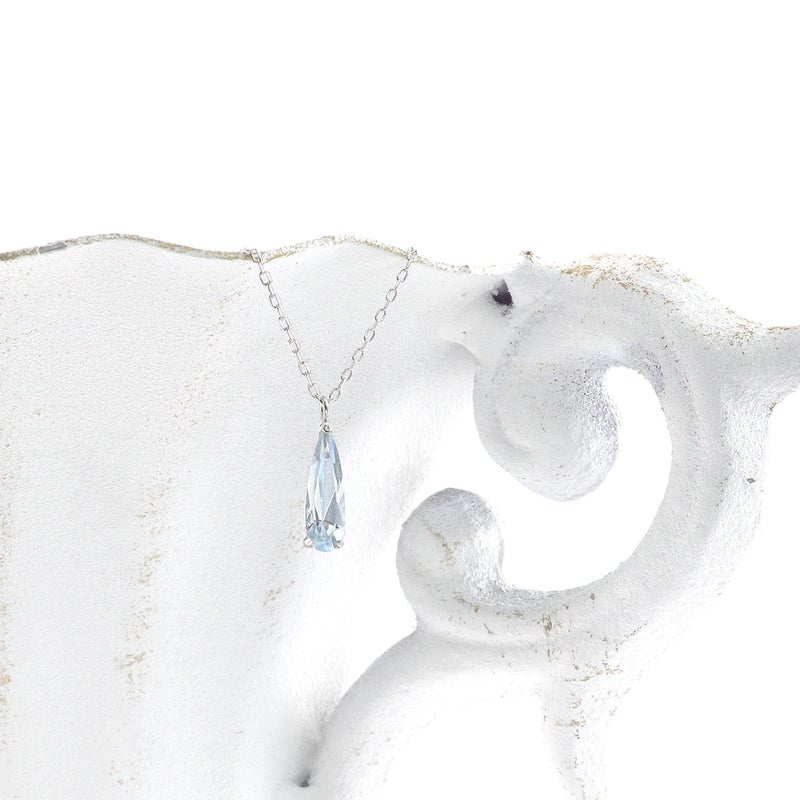 K10WG スカイブルートパーズ ティアドロップ 一粒ネックレス 11月誕生石_03