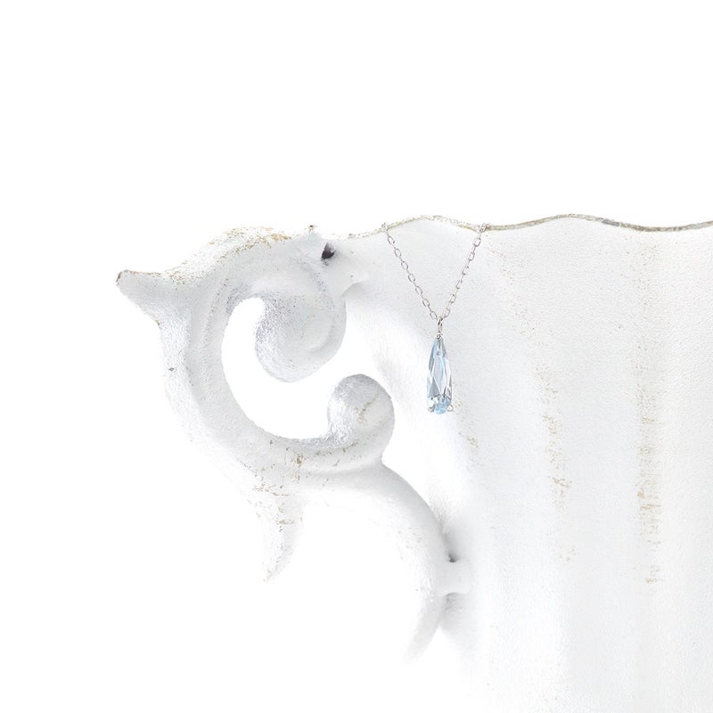 K10WG スカイブルートパーズ ティアドロップ 一粒ネックレス 11月誕生石_10