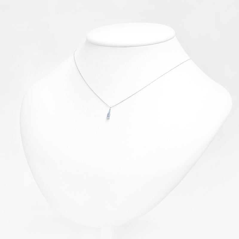 K10WG スカイブルートパーズ ティアドロップ 一粒ネックレス 11月誕生石_11