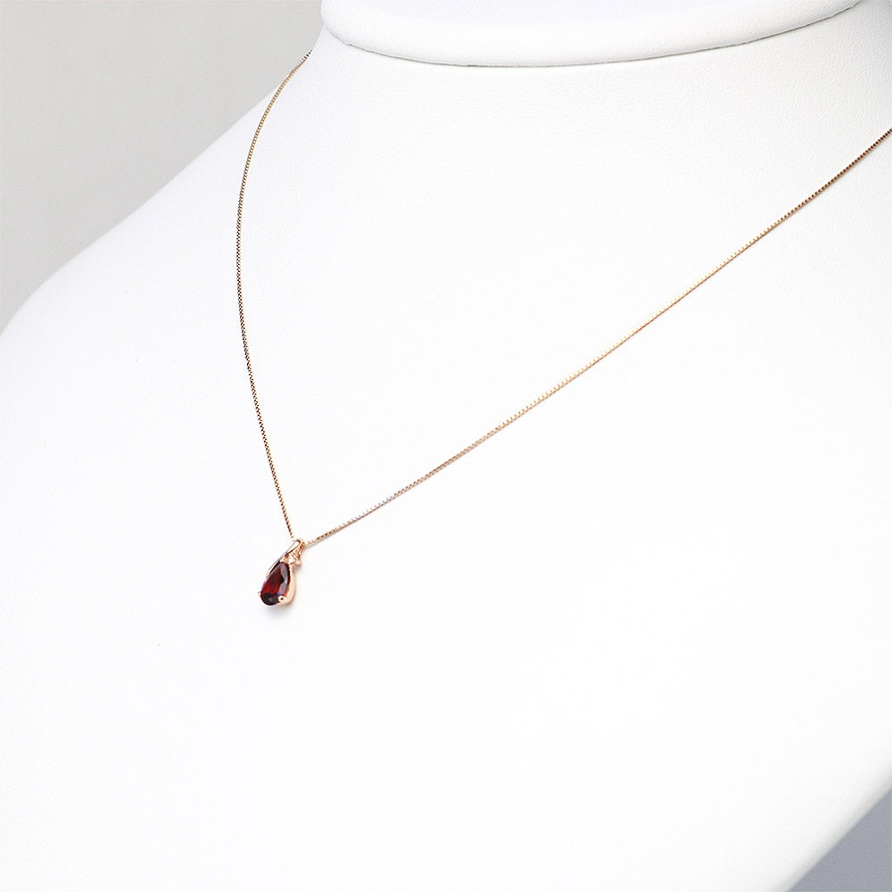 K10PG ガーネット＆ダイヤモンド ネックレス_11