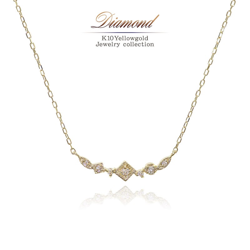 K10YG ダイヤモンド ネックレス_01