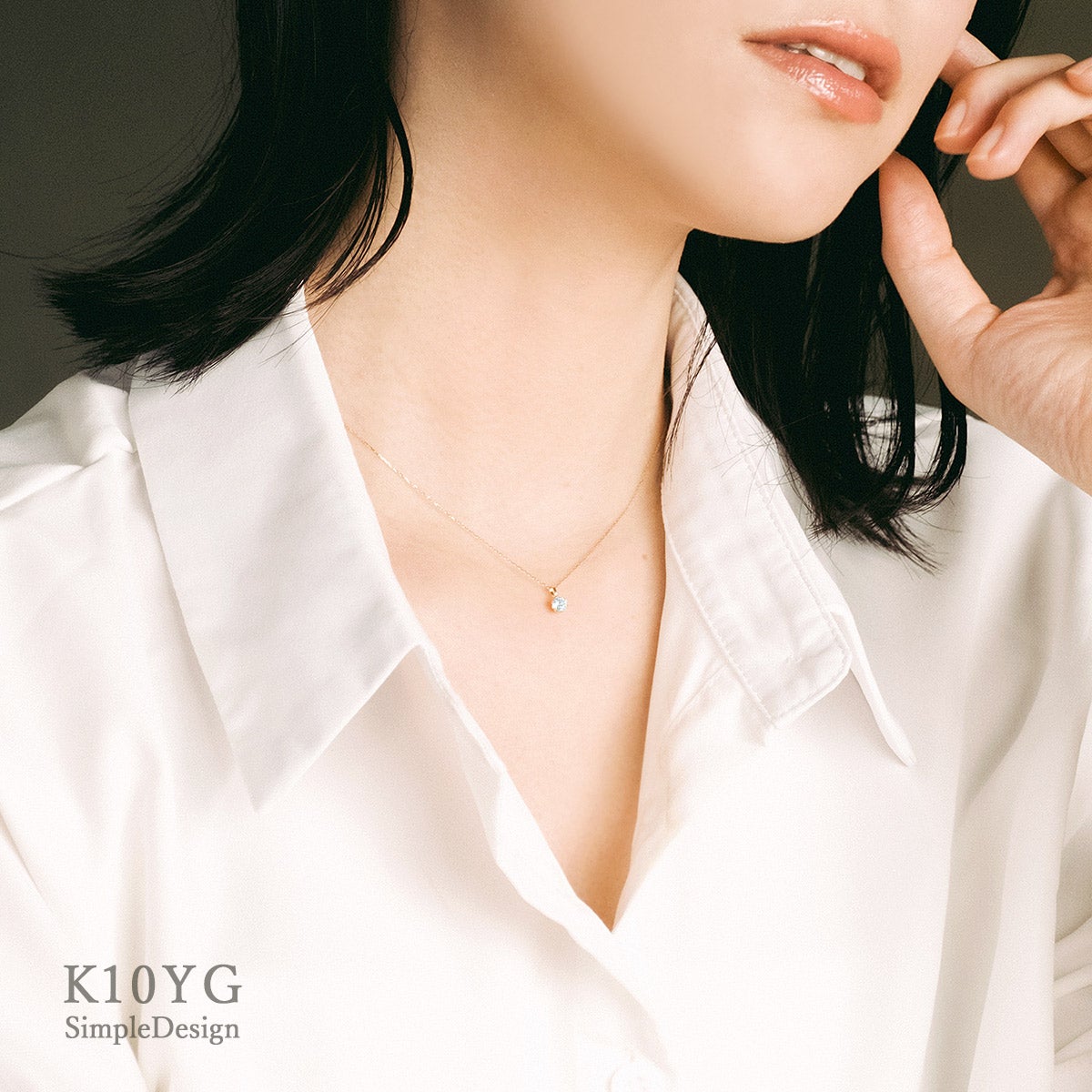 K10YG アクアマリン ネックレス_09
