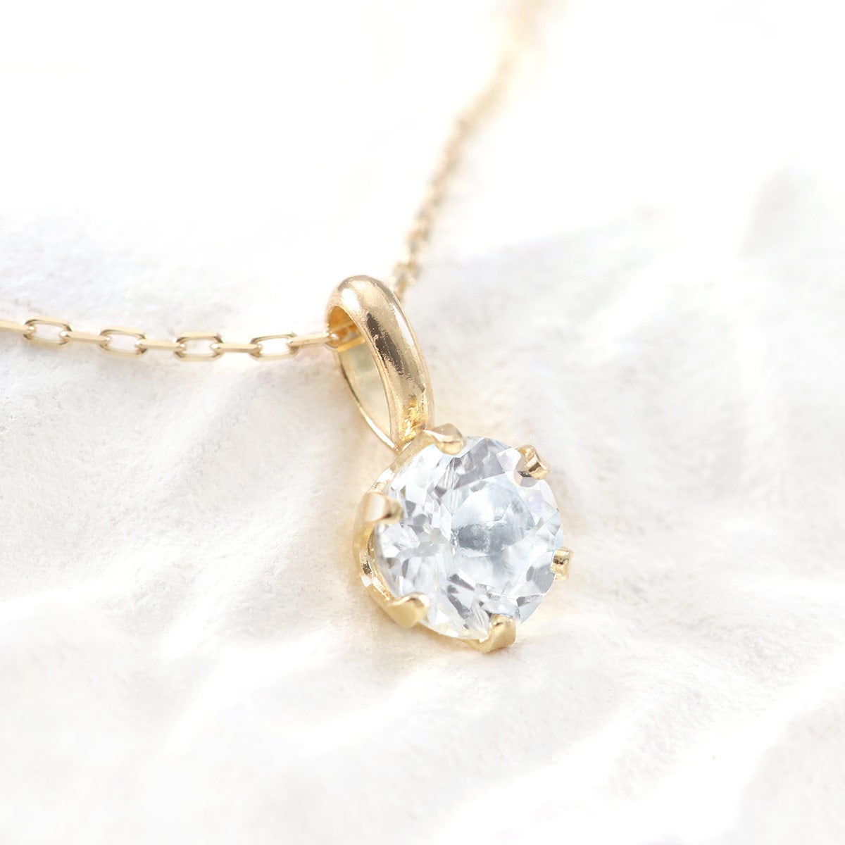 K10YG アクアマリン ネックレス_10