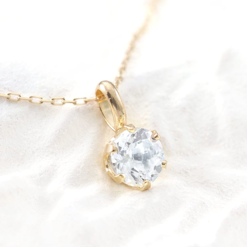 K10YG アクアマリン ネックレス_10