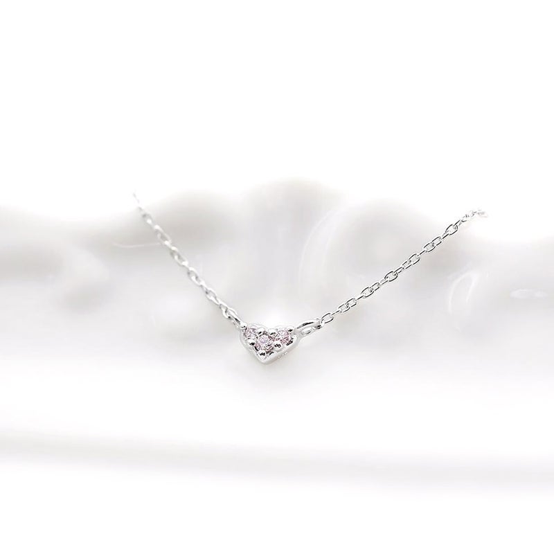 心葉 ピンクダイヤモンド ハートネックレス K10_02