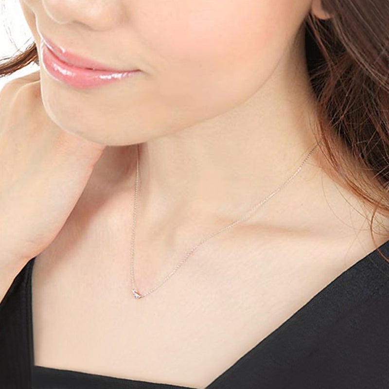 心葉 ピンクダイヤモンド ハートネックレス K10_04