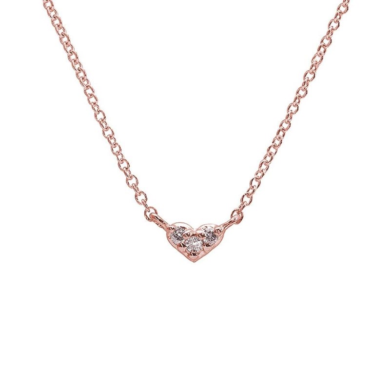 心葉 ピンクダイヤモンド ハートネックレス K10_21