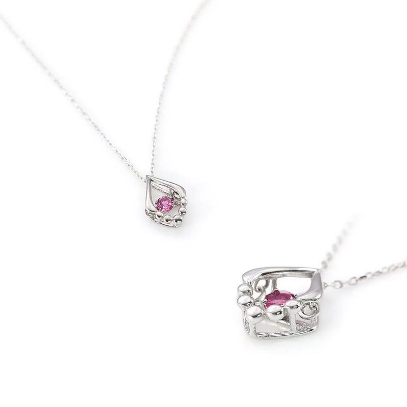 K10WG ピンクトルマリン ネックレス 10月誕生石_02