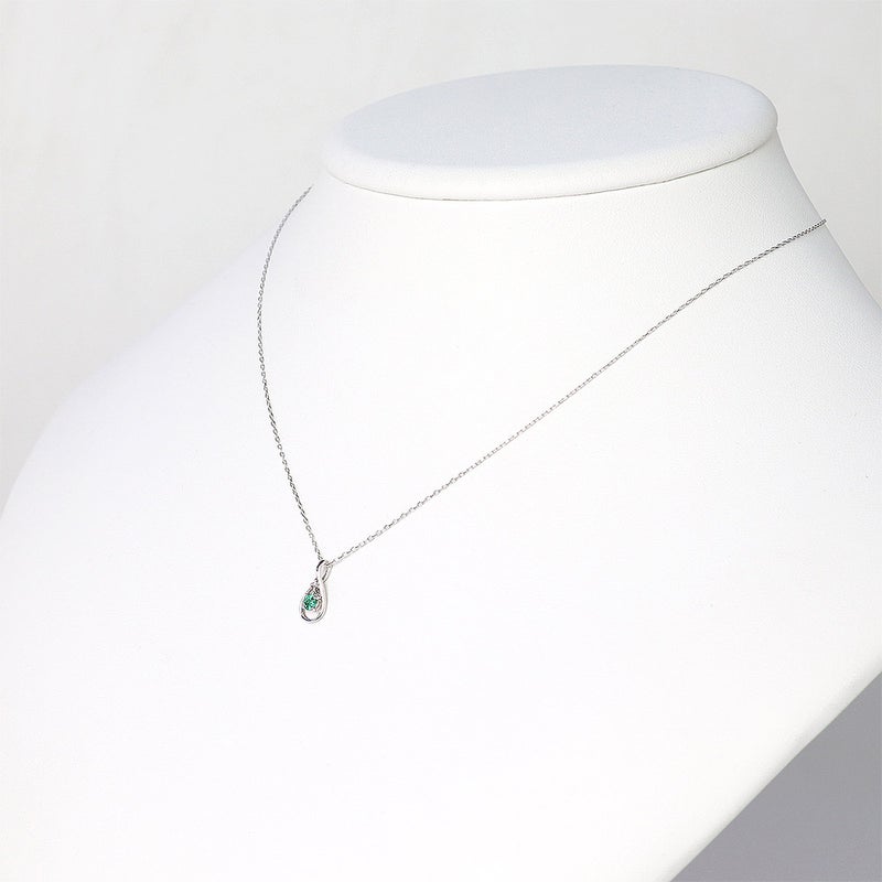 K10WG エメラルド＆ダイヤモンド ネックレス_10