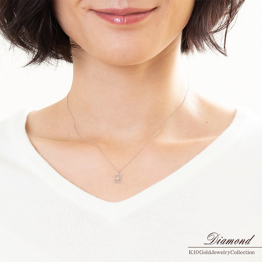 K10WG ダイヤモンド ネックレス | Jewelry ROLA（ジュエリーローラ）