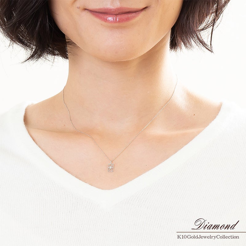 K10WG ダイヤモンド ネックレス_05