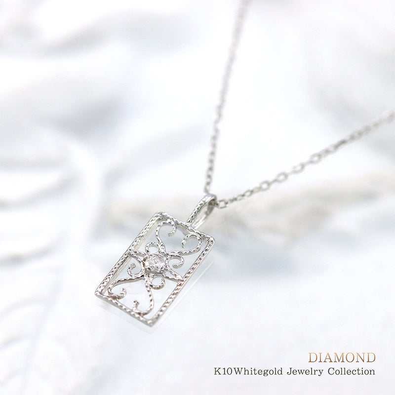 K10WG ダイヤモンド ネックレス_09