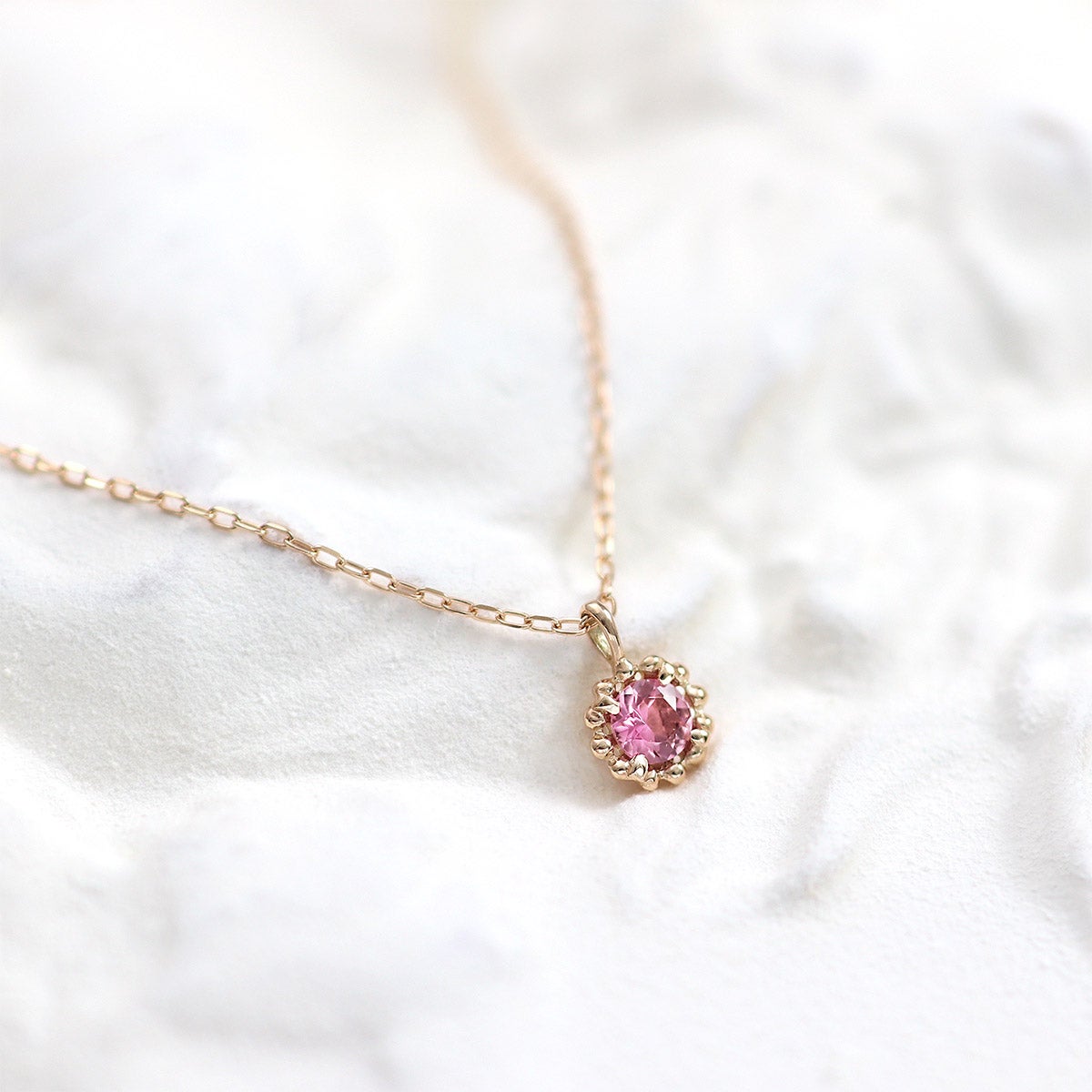 K10PG ピンクトルマリン ネックレス 10月誕生石_02