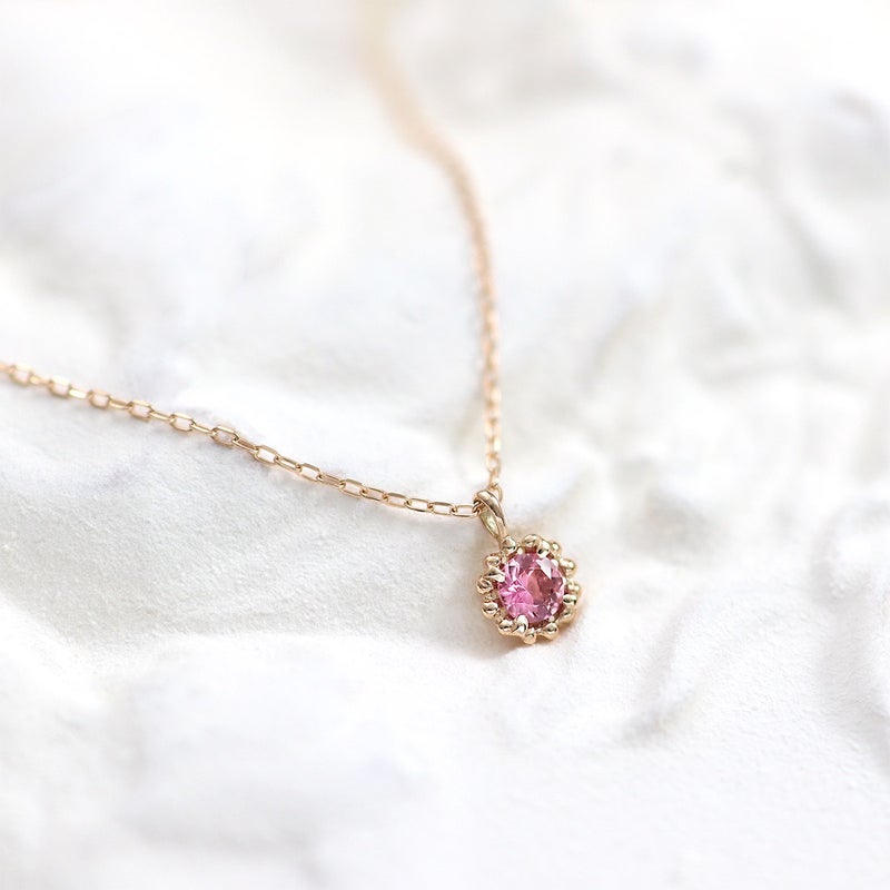 K10PG ピンクトルマリン ネックレス 10月誕生石_02