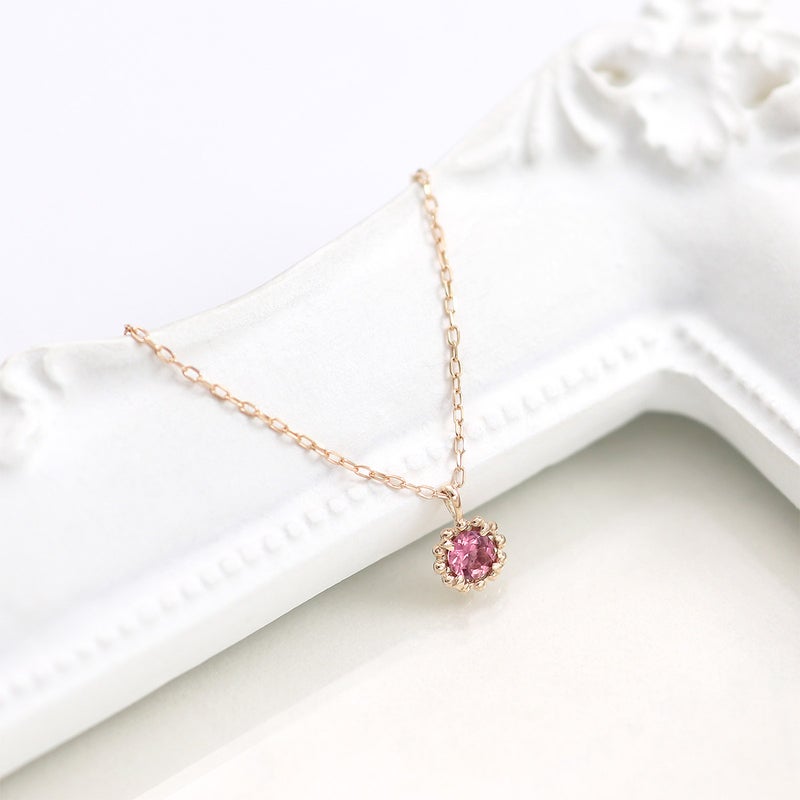 K10PG ピンクトルマリン ネックレス 10月誕生石_10