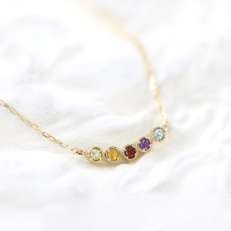 K10YG マルチストーン ネックレス_09
