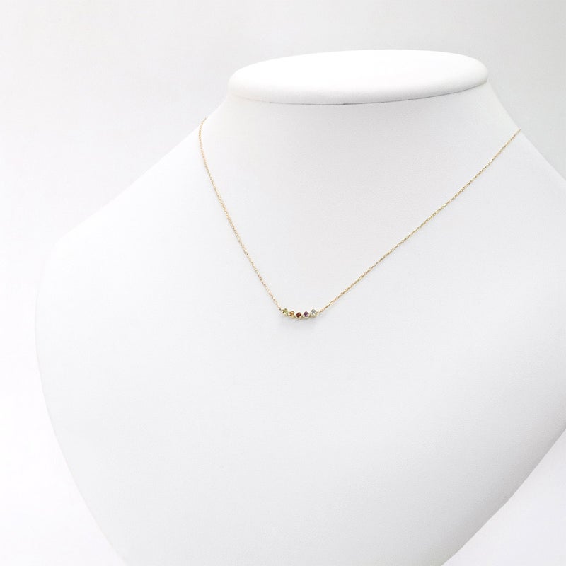 K10YG マルチストーン ネックレス_12