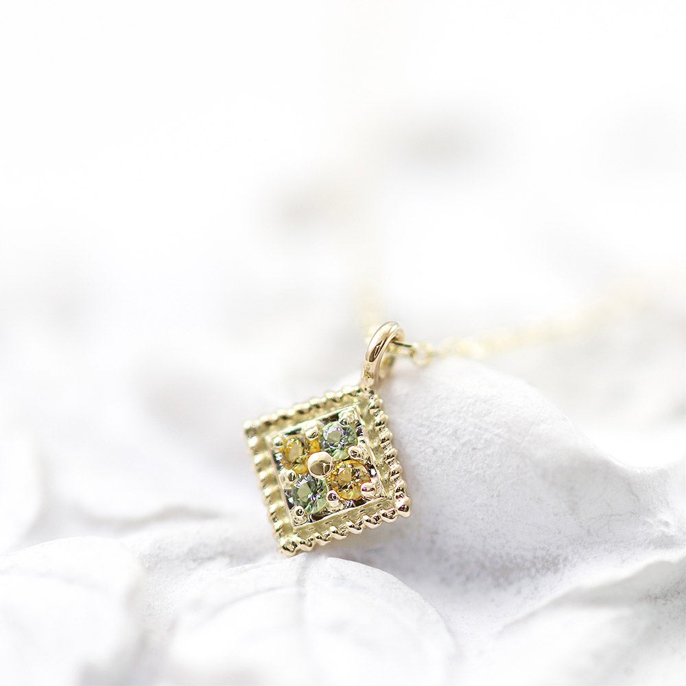 K10YG ペリドット＆シトリン ネックレス 11月の誕生石_04