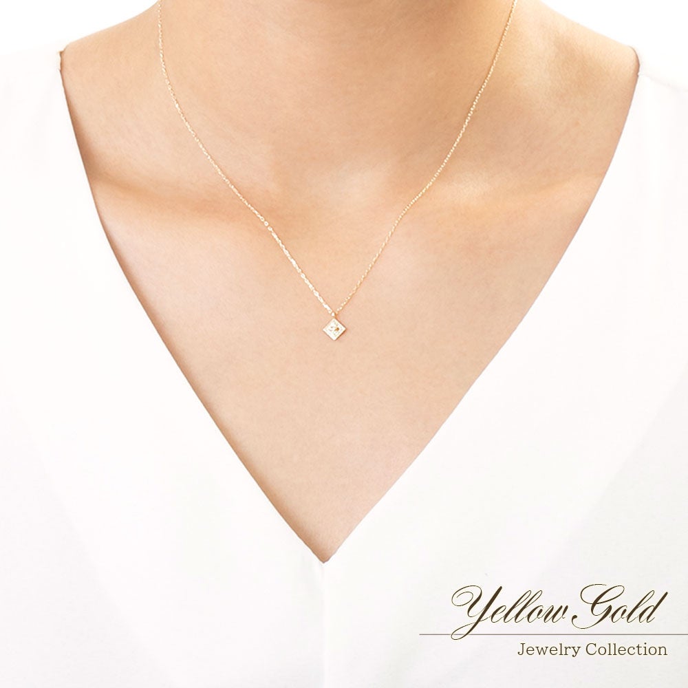 K10YG ペリドット＆シトリン ネックレス 11月の誕生石_05