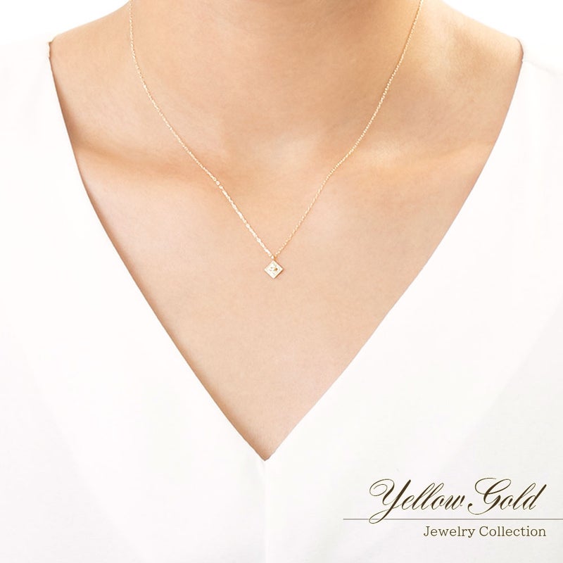 K10YG ペリドット＆シトリン ネックレス 11月の誕生石_05