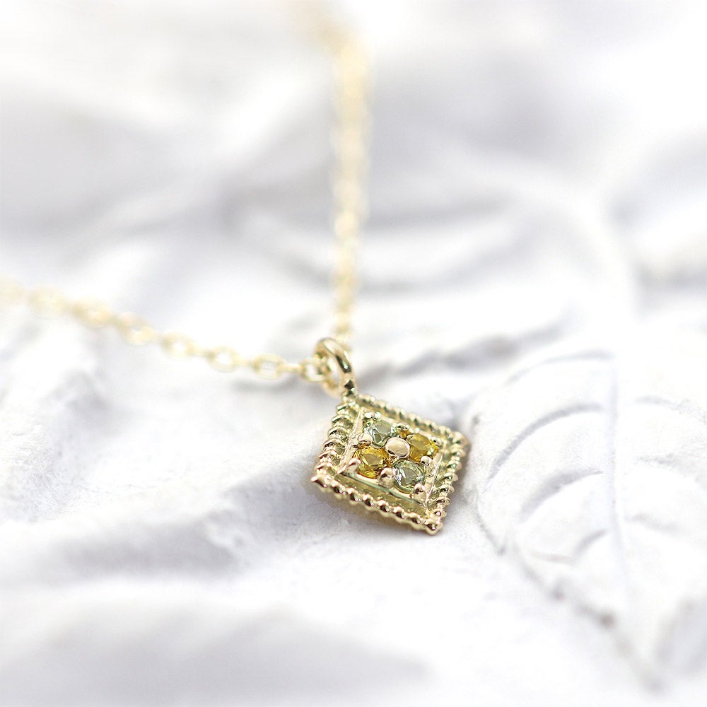 K10YG ペリドット＆シトリン ネックレス 11月の誕生石_09