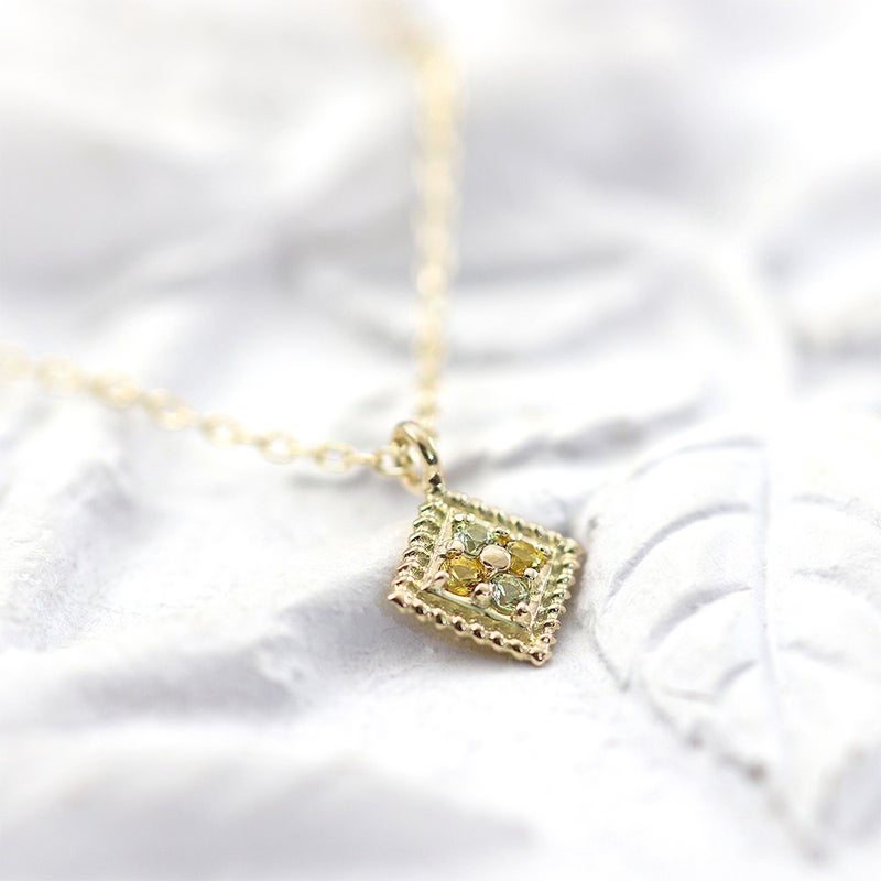 K10YG ペリドット＆シトリン ネックレス 11月の誕生石_09