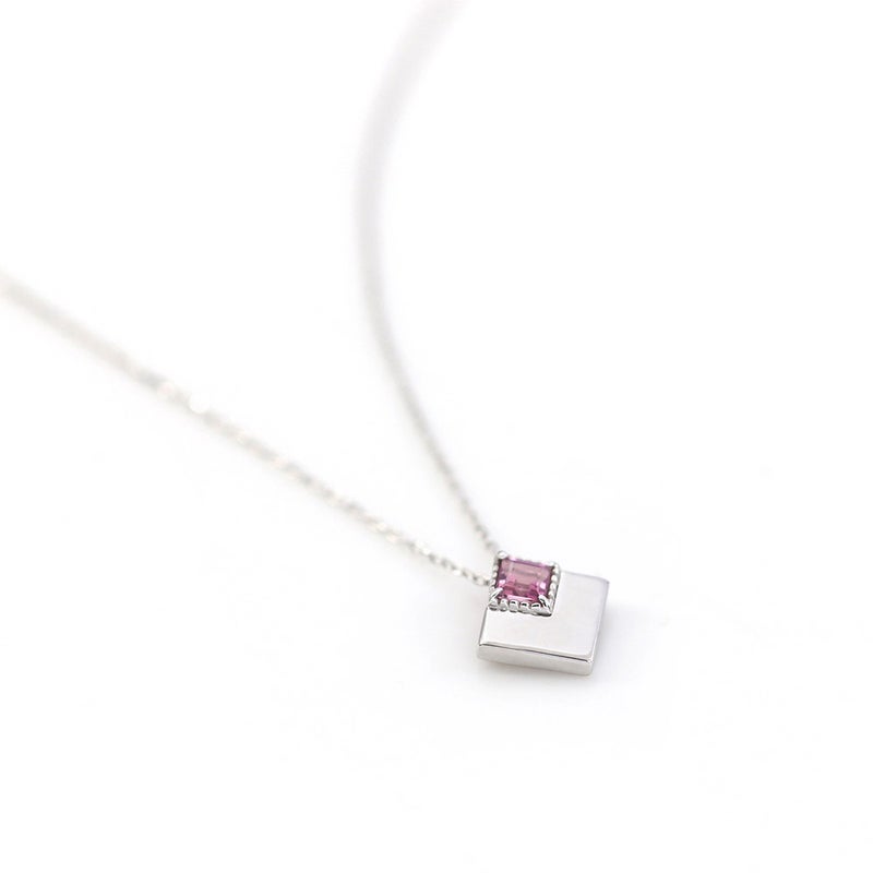 K10WG ピンクトルマリン ネックレス 10月誕生石_03