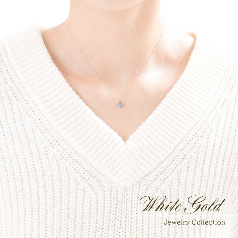 K10WG ピンクトルマリン ネックレス 10月誕生石_05