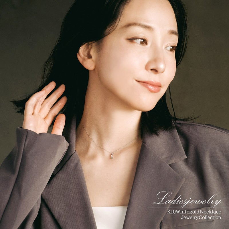 K10WG ダイヤモンド＆タンザナイト＆アクアマリン＆ペリドット ネックレス_13