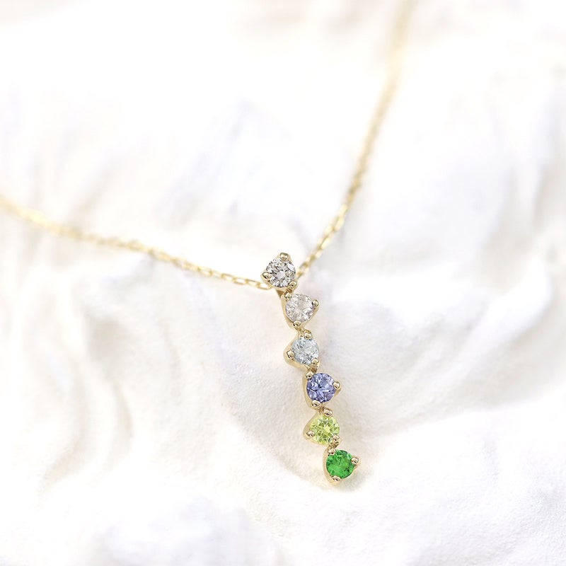 K10YG マルチストーン ネックレス_02