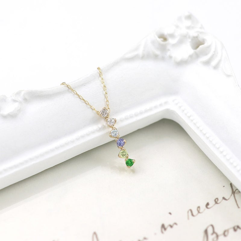 K10YG マルチストーン ネックレス_09