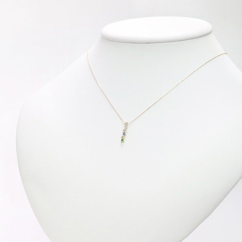 K10YG マルチストーン ネックレス_13