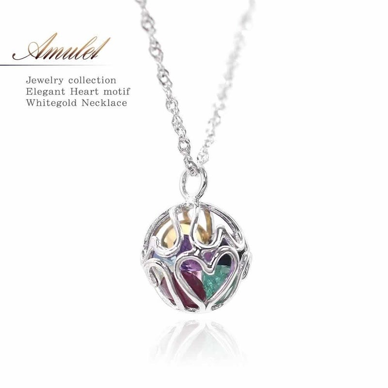 K10WG 7石 アミュレット ネックレス_01