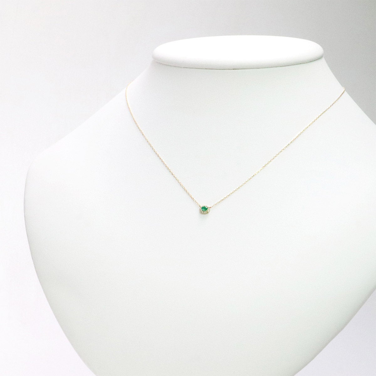 K10YG ダイヤモンド＆エメラルド ネックレス_11