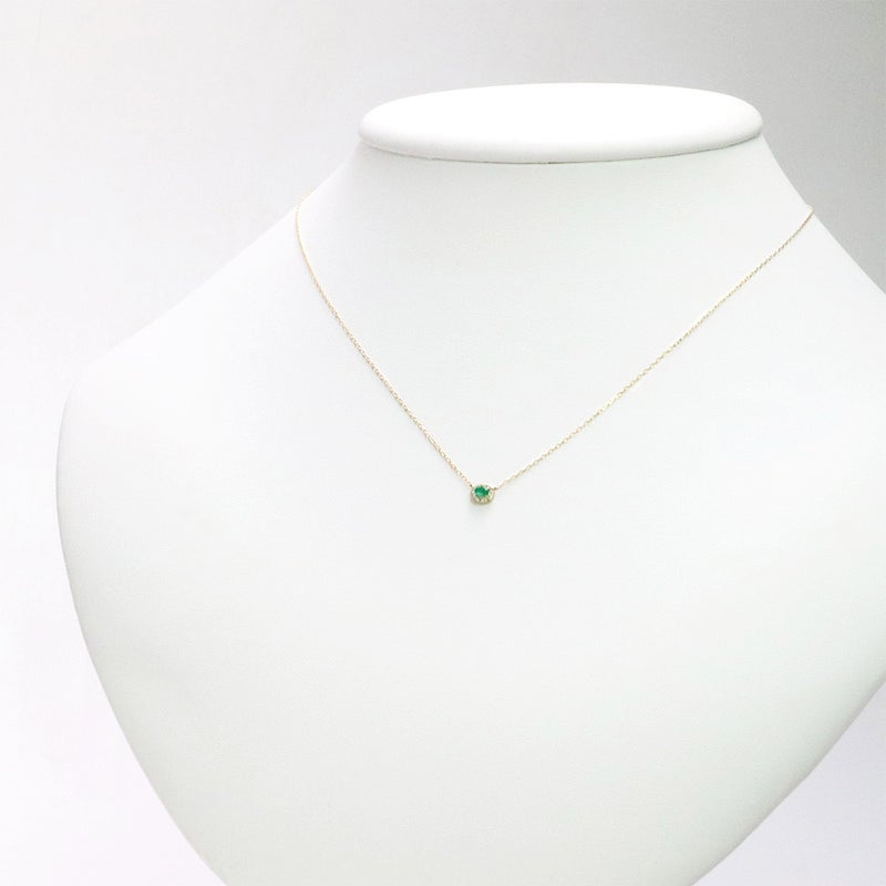 K10YG ダイヤモンド＆エメラルド ネックレス_11