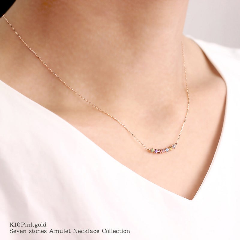 K10PG アミュレット 7色 ネックレス_13
