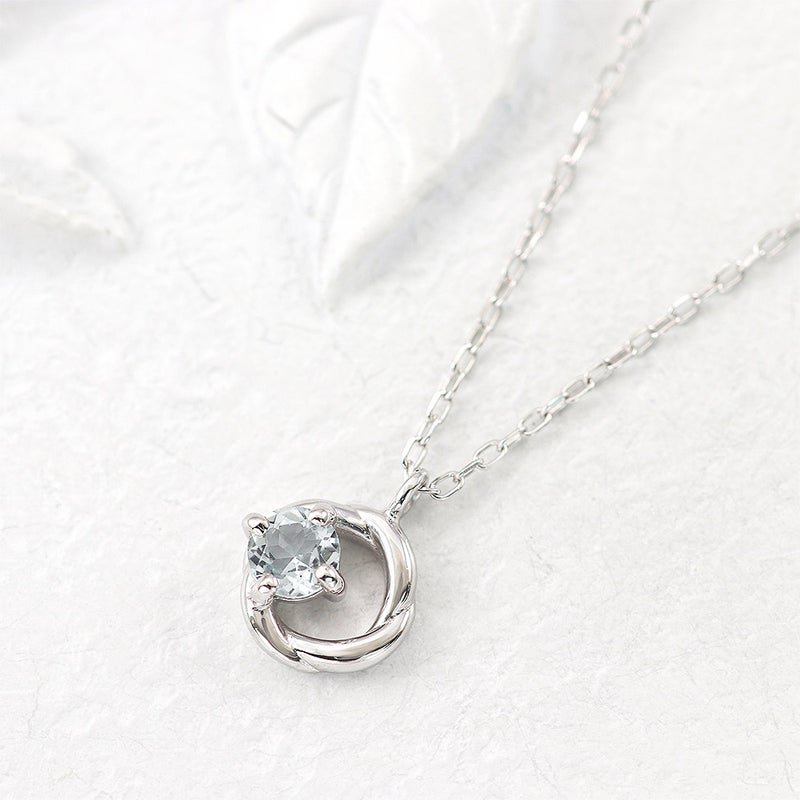 K10WG アクアマリン ネックレス_10