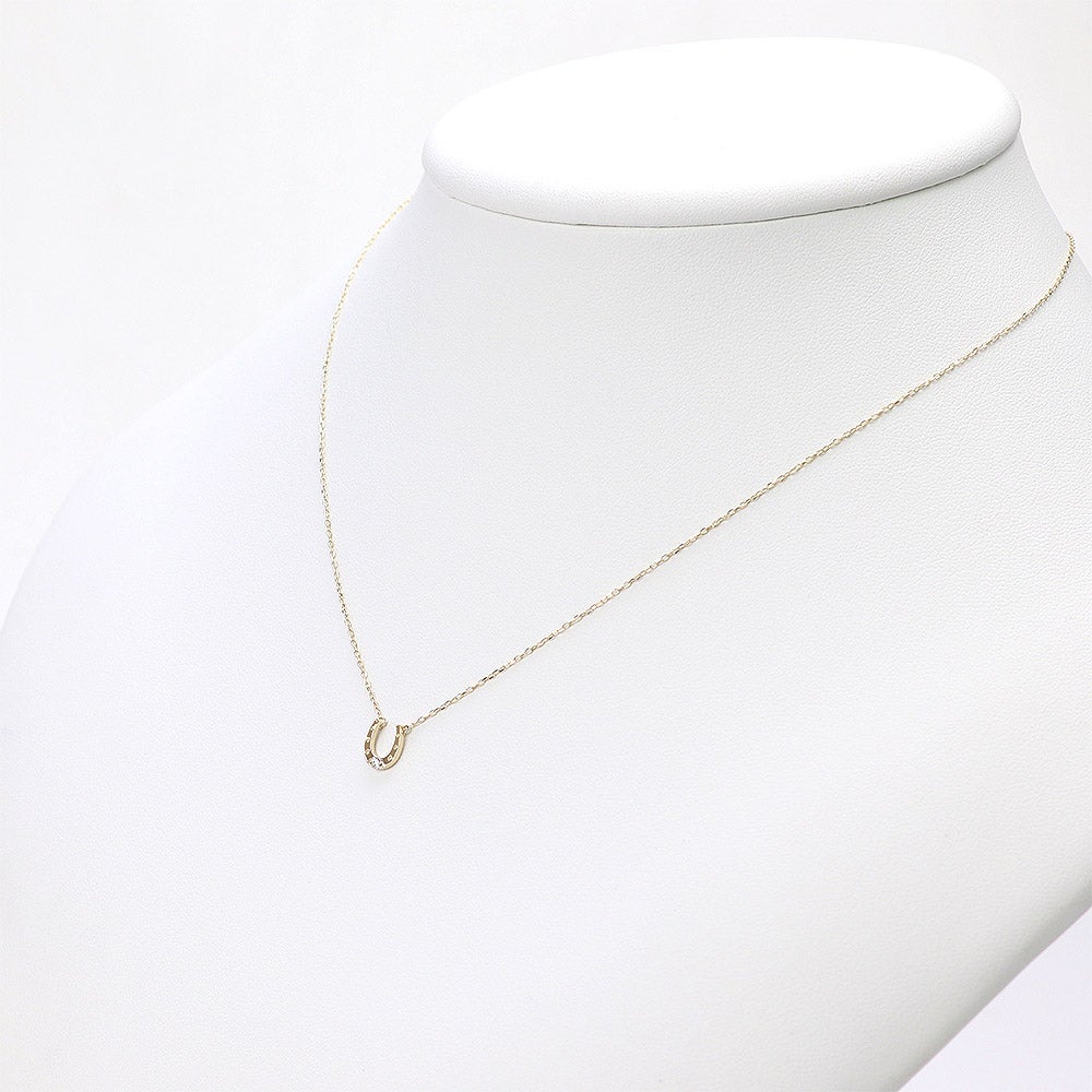 K10 馬蹄（ホースシュー） ダイヤモンド ネックレス_05