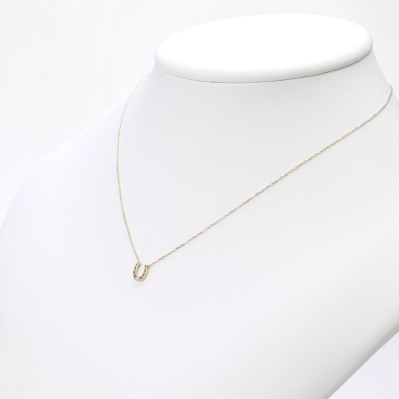 K10 馬蹄（ホースシュー） ダイヤモンド ネックレス_05