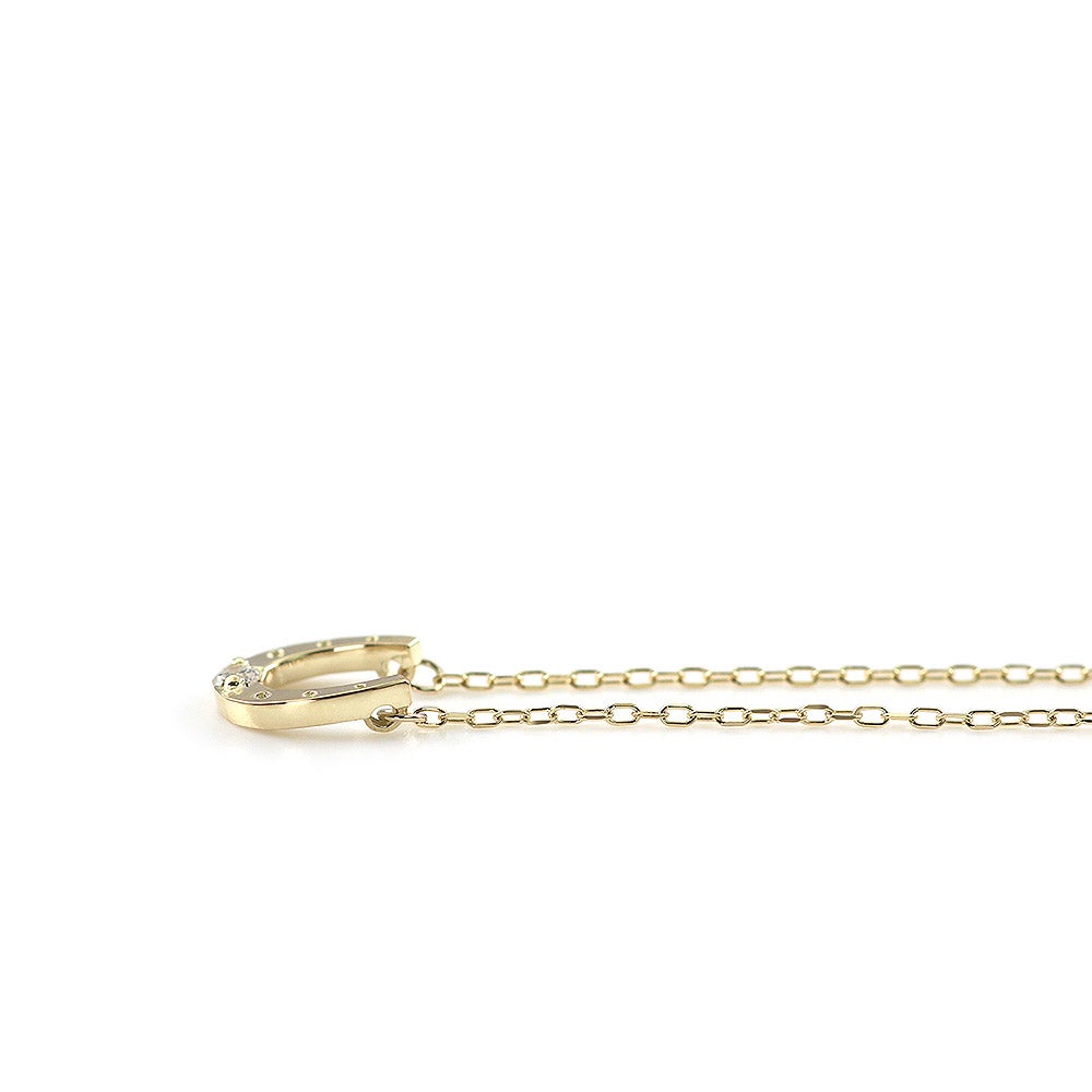 K10 馬蹄（ホースシュー） ダイヤモンド ネックレス_11