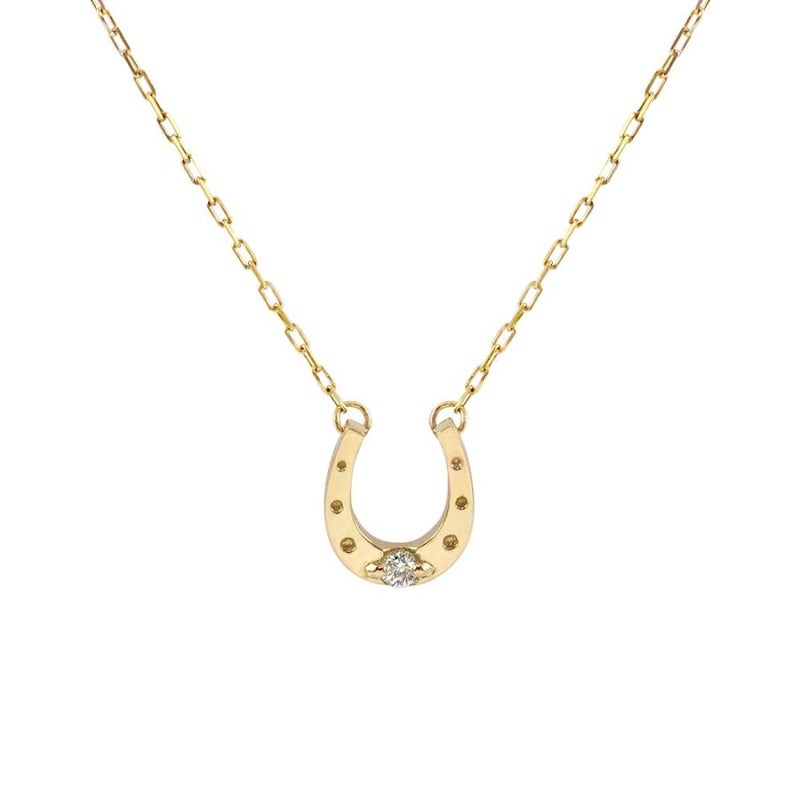 K10 馬蹄（ホースシュー） ダイヤモンド ネックレス_21