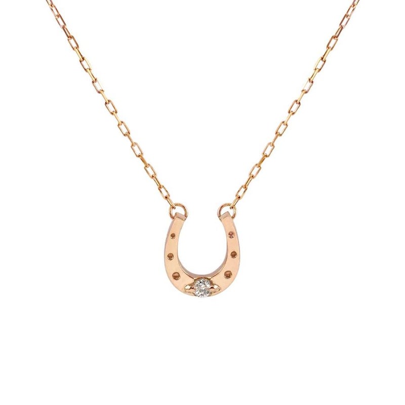 K10 馬蹄（ホースシュー） ダイヤモンド ネックレス_22